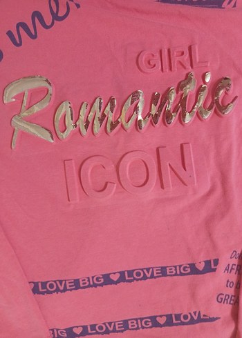 Pembe Baskılı Uzun Kollu Kız Tişörtü - Görsel 2