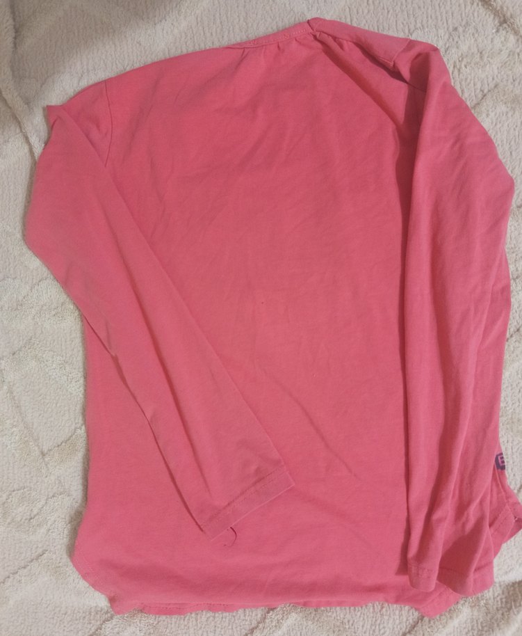 Pembe Baskılı Uzun Kollu Kız Tişörtü - Görsel 4