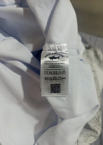 Beyaz Düğmeli Baskılı Erkek Polo Tişört - Görsel 6