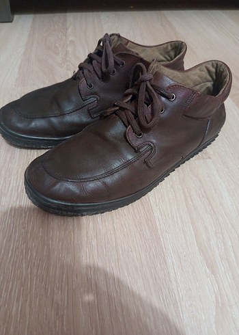 Kahverengi Deri Bağcıklı Erkek Klasik Ayakkabı - Görsel 3