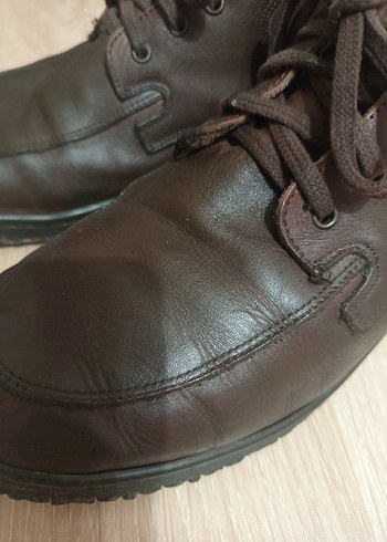 Kahverengi Deri Bağcıklı Erkek Klasik Ayakkabı - Görsel 4