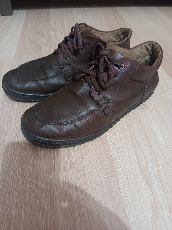 Kahverengi Deri Bağcıklı Erkek Klasik Ayakkabı - Görsel 3