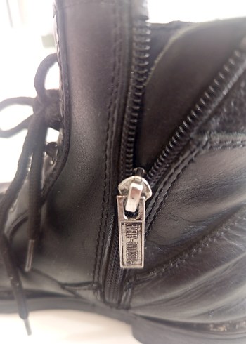 Siyah Deri Biker Botlar Stiletto Topuklu - Görsel 6