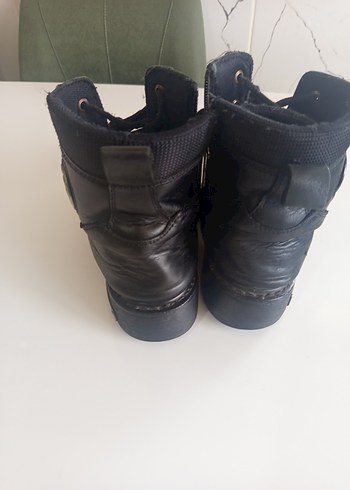 Siyah Deri Biker Botlar Stiletto Topuklu - Görsel 3