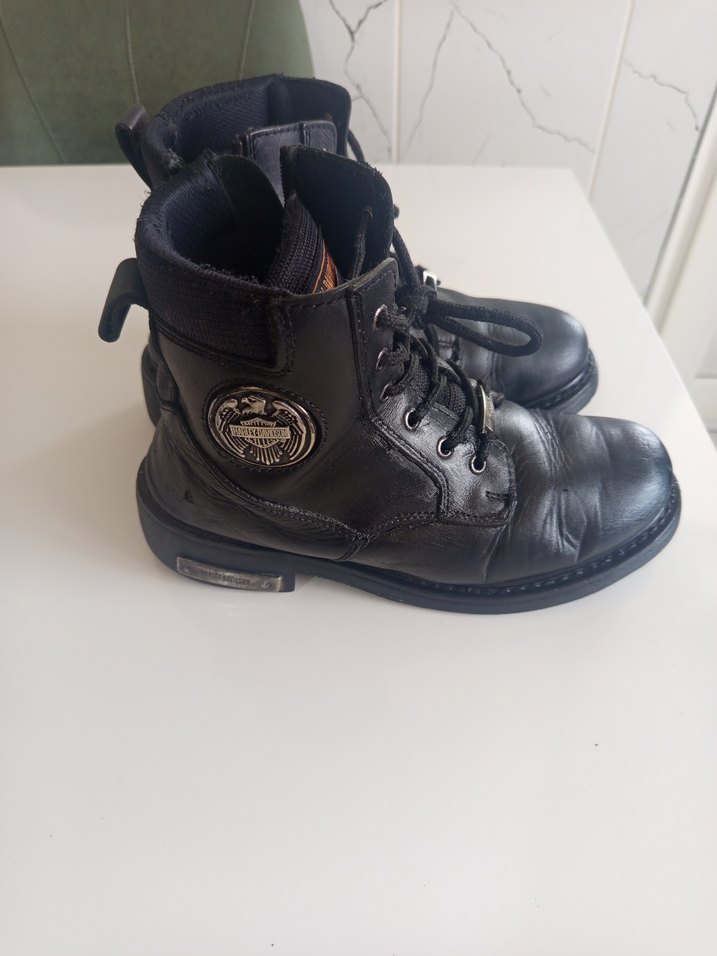 Siyah Deri Biker Botlar Stiletto Topuklu - Görsel 2