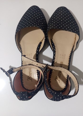 Siyah Puantiyeli Dolgu Topuklu Kadın Ayakkabı - Görsel 5