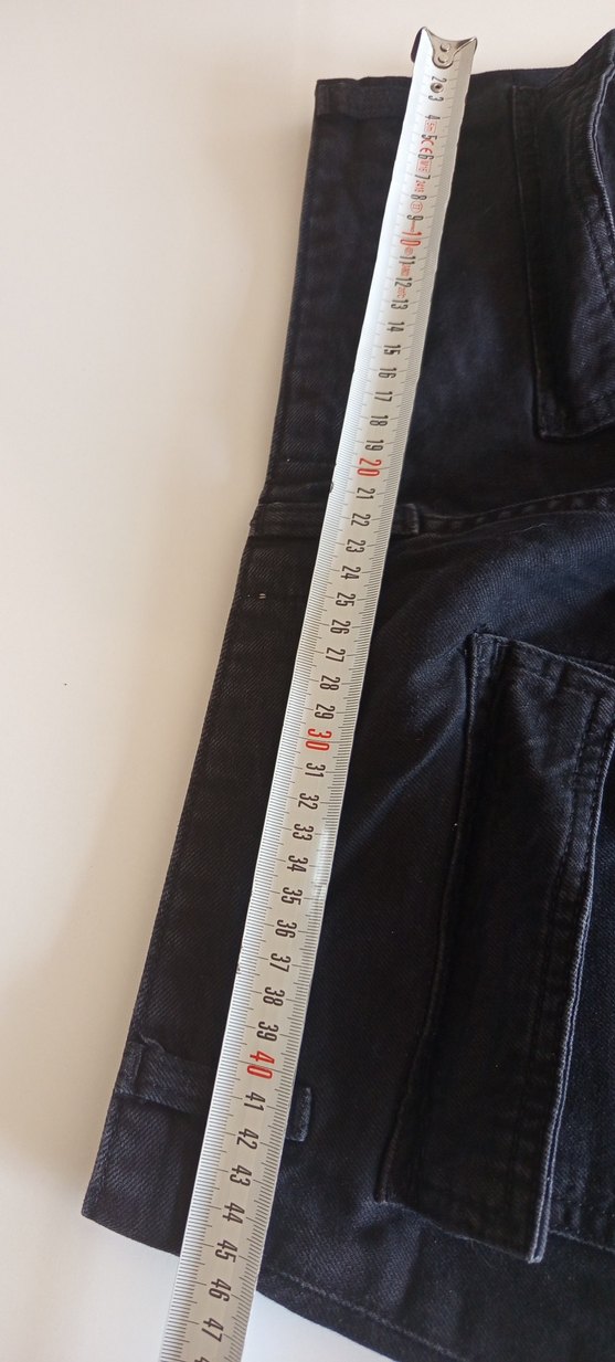 Siyah Bol Kesim kargo Erkek Kot Pantolon - Görsel 4