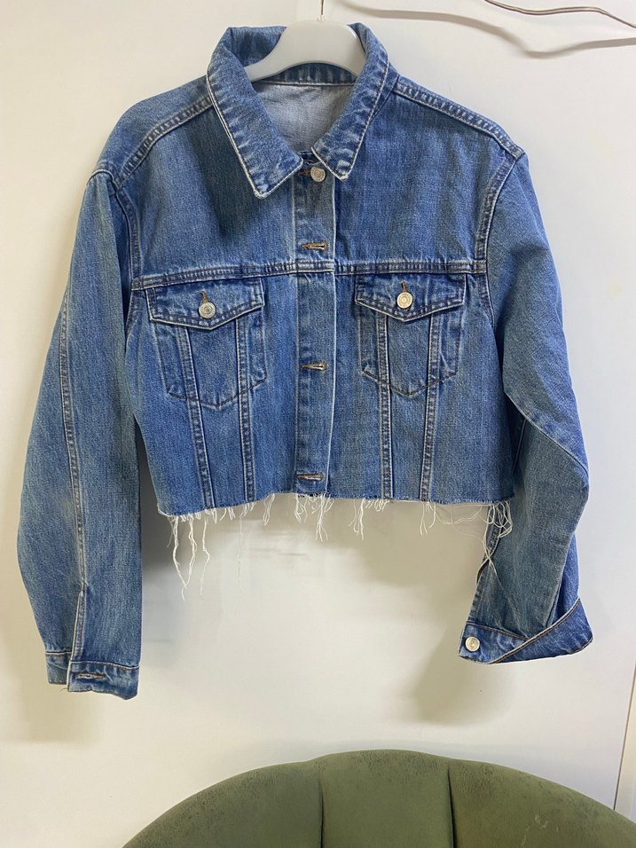 Kısa kot ceket - Görsel 2