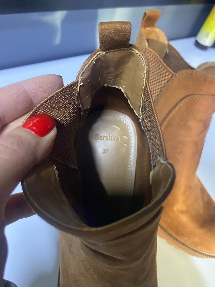 Kadın Kahverengi Süet Tokalı Kalın Topuk Bot - Görsel 4