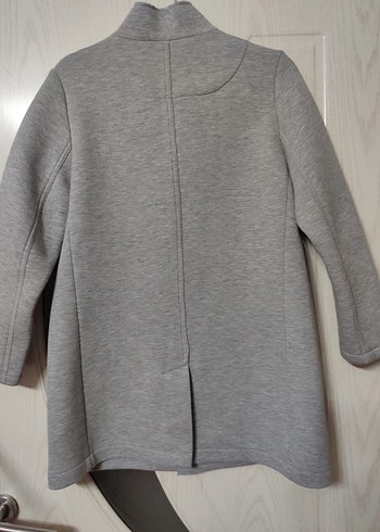 Gri Düğmeli Uzun Kaban - Görsel 3