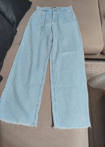 Mavi Midi Denim Kadın Pantolon - Görsel 2