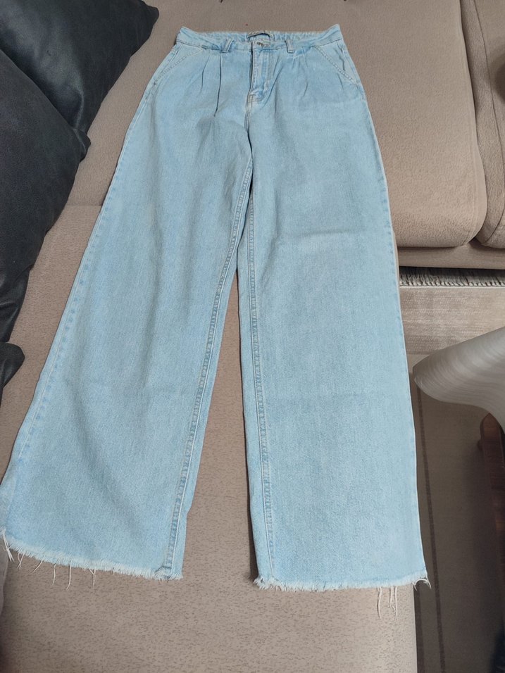 Mavi Midi Denim Kadın Pantolon - Görsel 2