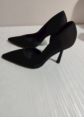 Siyah Minimalist Stiletto Topuklu Kadın Ayakkabı - Görsel 5