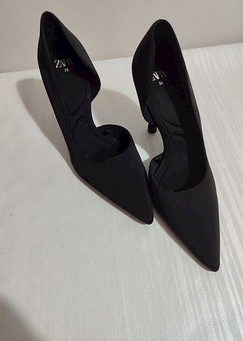 Siyah Minimalist Stiletto Topuklu Kadın Ayakkabı - Görsel 2