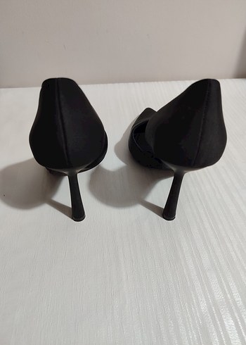 Siyah Minimalist Stiletto Topuklu Kadın Ayakkabı - Görsel 3