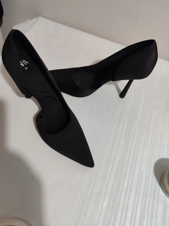 Siyah Minimalist Stiletto Topuklu Kadın Ayakkabı - Görsel 4