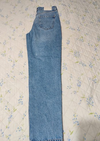 Kadın Mavi Bol Kesim Denim Pantolon - Görsel 2