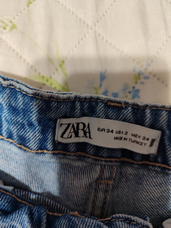 Kadın Mavi Bol Kesim Denim Pantolon - Görsel 4