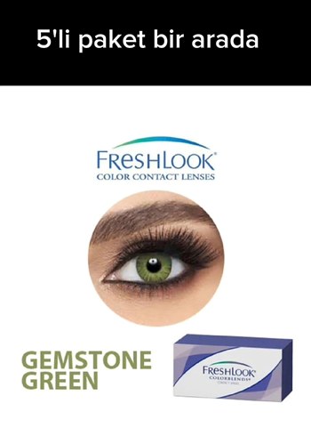 Freshlook Gemstone Green 5'li Renkli Lens Paketi