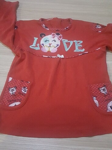 4 Yaş Beden kırmızı Renk cok düzgün sorunsuz pijama takımı