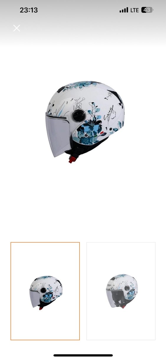 Sway İris White Blue  Kadın Motosiklet Kaskı - Görsel 2