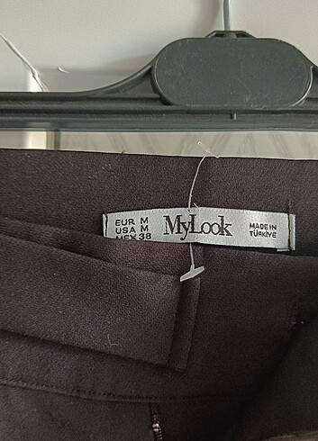 Diğer Siyah yüksek bel kumaş pantolon