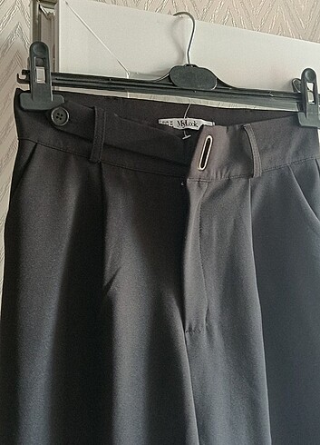 m Beden siyah Renk Siyah yüksek bel kumaş pantolon