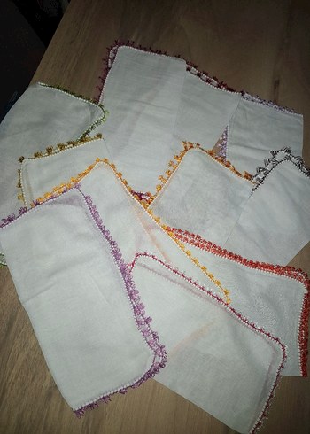 İğne oyası bebek mendili - Görsel 6