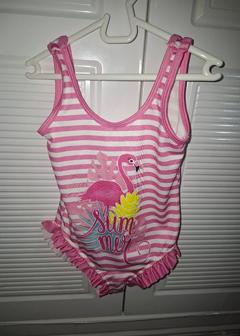 LCW Kız Çocuk Pembe Çizgili Mayo