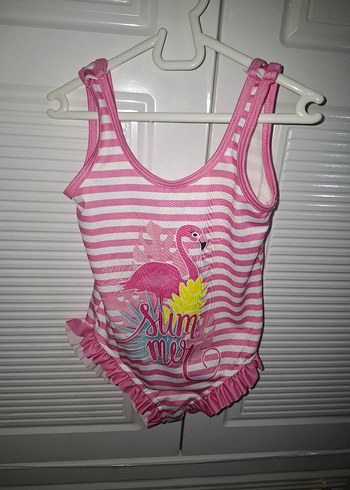 LC Waikiki LCW Kız Çocuk Pembe Çizgili Mayo