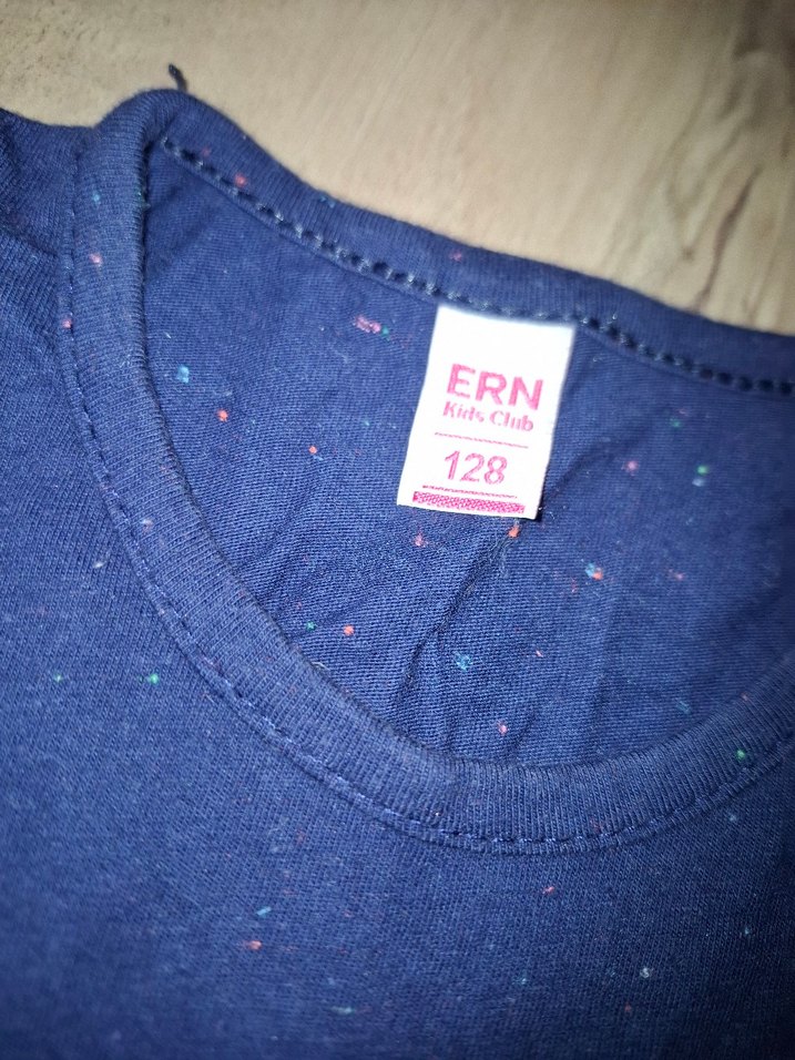 Kız Çocuk Lacivert Kısa Kollu Tişört - Görsel 4