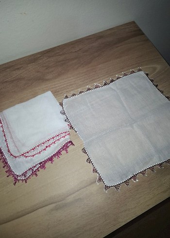 İğne oyası bebek mendili - Görsel 5