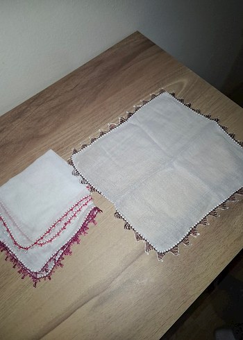 İğne oyası bebek mendili - Görsel 6