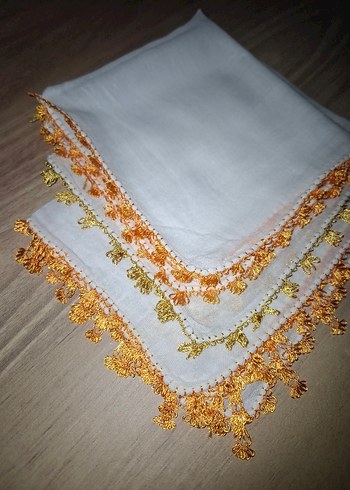 İğne oyası bebek mendili - Görsel 2