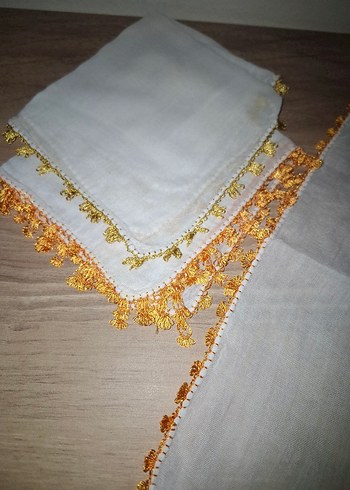 İğne oyası bebek mendili - Görsel 5