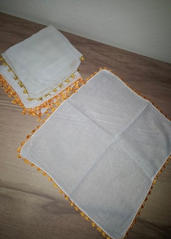 İğne oyası bebek mendili - Görsel 4