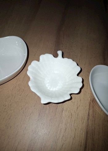 3 lü porselen mini ikramlık - Görsel 4