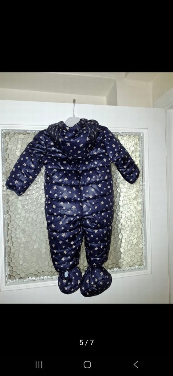 Erkek Bebek Mavi Fermuarlı Tulum - Görsel 5