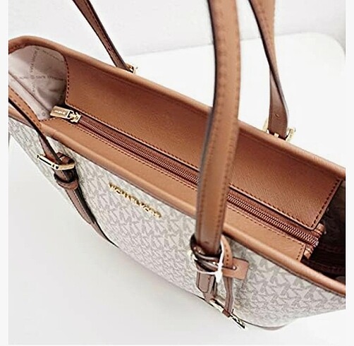  Beden beyaz Renk Michael Kors Large Jet set Travel Vanilya