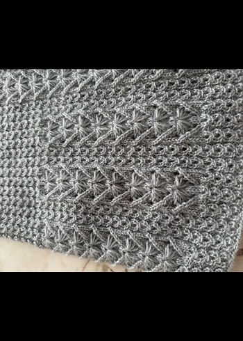 Gri Örgü Bohem Kadın Yelek - Görsel 6