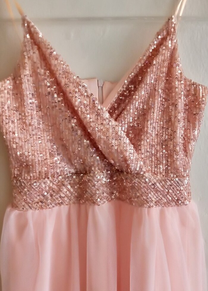 Bir kere giyildi bayan abiye - Görsel 5