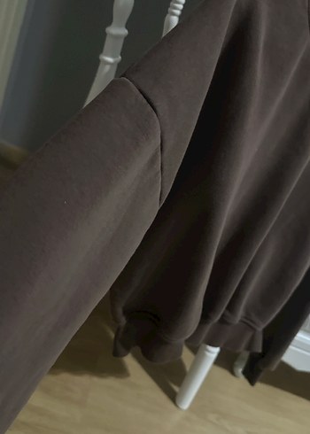 Kahverengi Kapüşonlu Kadın Sweatshirt - Görsel 2