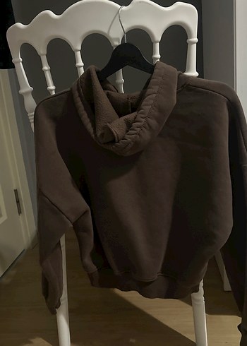 Kahverengi Kapüşonlu Kadın Sweatshirt - Görsel 3