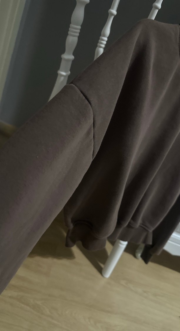 Kahverengi Kapüşonlu Kadın Sweatshirt - Görsel 2