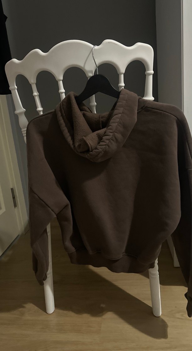 Kahverengi Kapüşonlu Kadın Sweatshirt - Görsel 3