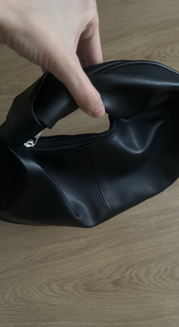 Minimalist Siyah Deri Kadın Çanta - Görsel 2
