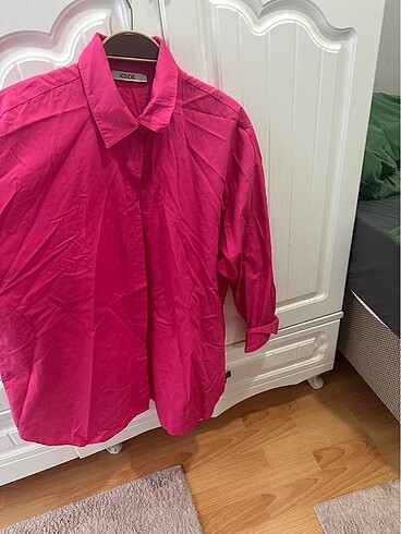 l Beden pembe Renk Oversize gömlek