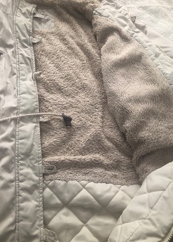 Gri Kürklü Kadın Kışlık Ceket - Görsel 3