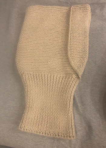 Krem örgü bere - Görsel 3