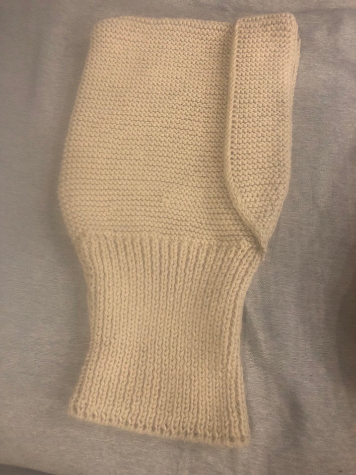 Krem örgü bere - Görsel 3